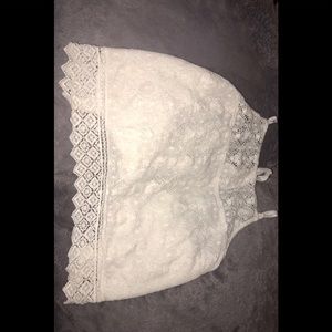 White Crochet Crop Top